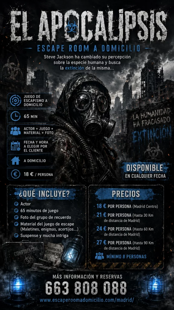El Apocalipsis Escape Room a domicilio